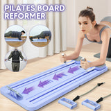 Yoga & Pilates: Foldable Pilates Board Reformer 4 in 1 Multifunctional Core Exercise Set Ab Trainer with Timer and Phone Stand for Indoor Outdoor Full Body Fitness Home
