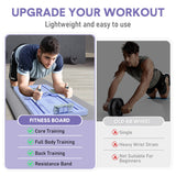 Yoga & Pilates: Foldable Pilates Board Reformer 4 in 1 Multifunctional Core Exercise Set Ab Trainer with Timer and Phone Stand for Indoor Outdoor Full Body Fitness Home
