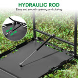 Pneumatic Folding Table Quick Open Sturdy Outdoor Tactical Camping Table Portable Multifunctional Picnic Table with Side Tactical Holes 104x48x50cm