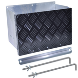 Batteries & Generators: Battery Box Set Sturdy Galvanized Trailer Caravan Boat Spare Part with Lid and Hole for Secure Suits battery up to 160mm deep x 350mm wide Height 250mm
