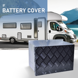 Batteries & Generators: Battery Box Set Sturdy Galvanized Trailer Caravan Boat Spare Part with Lid and Hole for Secure Suits battery up to 160mm deep x 350mm wide Height 250mm