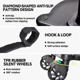 Stroller & Pram Accessories: Universal Pram Board Seat and Stand Up Adjustable Buggy Board Pushchair with Bear Pattern Removable Seat Fits Most Strollers Holds Children Up to 25kg