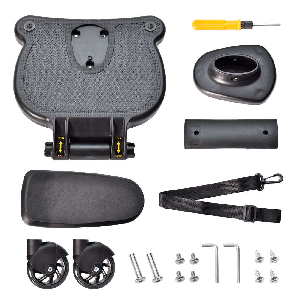 Stroller & Pram Accessories: Universal Pram Board Seat and Stand Up Adjustable Buggy Board Pushchair with Bear Pattern Removable Seat Fits Most Strollers Holds Children Up to 25kg
