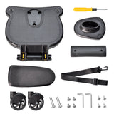 Stroller & Pram Accessories: Universal Pram Board Seat and Stand Up Adjustable Buggy Board Pushchair with Bear Pattern Removable Seat Fits Most Strollers Holds Children Up to 25kg