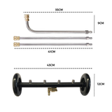 Alston Pressure Water Spray Car Undercarriage Cleaner Washer Max 4000PSI Chassis Washer Surface Cleaner 1/4 Quick Connector with Wands for Car Ground Cleaning