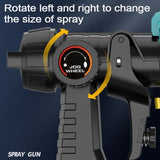 Painting Tools: 1400ml Cordless High Pressure Spray Gun Flow Adjustable Spray Gun Paint Sprayer Home Interior Exterior With 2 Nozzles For Makita 21V Battery-Skin Only