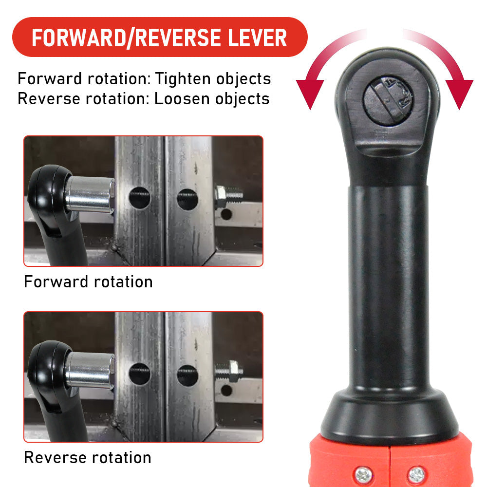 Automotive Repair & Speciality Tools: Cordless Electric Ratchet Wrench Set 12V Power Electric Ratchet Wrench 3/8inch 400 RPM Variable Speed with Sockets Two 2000mAh Batteries and Charger