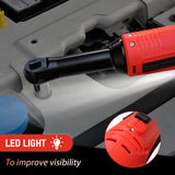 Automotive Repair & Speciality Tools: Cordless Electric Ratchet Wrench Set 12V Power Electric Ratchet Wrench 3/8inch 400 RPM Variable Speed with Sockets Two 2000mAh Batteries and Charger