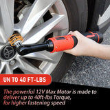 Automotive Repair & Speciality Tools: Cordless Electric Ratchet Wrench Set 12V Power Electric Ratchet Wrench 3/8inch 400 RPM Variable Speed with Sockets Two 2000mAh Batteries and Charger