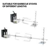 Automatic BBQ Rotisserie Kit Electric Stanless Steel Roast Spit Set Adjustable with Motor AU Plug for Grilling Hot Dog Chicken Steak