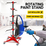 Automotive Repair & Speciality Tools: Universal Auto Paint Stand Panel Tree Paint Rotating Stand Center Post Hang Paint Spray with 4 Wheels and 6 Hooks for Automotive Doors Fenders Bumpers