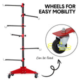 Automotive Repair & Speciality Tools: Universal Auto Paint Stand Panel Tree Paint Rotating Stand Center Post Hang Paint Spray with 4 Wheels and 6 Hooks for Automotive Doors Fenders Bumpers