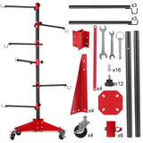 Automotive Repair & Speciality Tools: Universal Auto Paint Stand Panel Tree Paint Rotating Stand Center Post Hang Paint Spray with 4 Wheels and 6 Hooks for Automotive Doors Fenders Bumpers