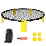 Outdoor Play Equipment: Portable Outdoor Spikeball Roundnet Game Set Team Beach Ball Game Bouncer Toy with Carrying Bag Net and 3 Balls Played Indoor Outdoor Lawn Beach Tailgating
