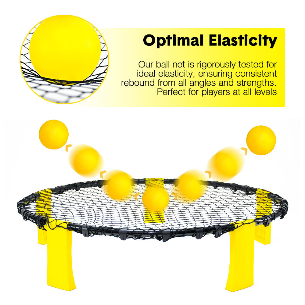 Outdoor Play Equipment: Portable Outdoor Spikeball Roundnet Game Set Team Beach Ball Game Bouncer Toy with Carrying Bag Net and 3 Balls Played Indoor Outdoor Lawn Beach Tailgating