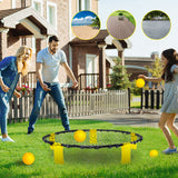 Outdoor Play Equipment: Portable Outdoor Spikeball Roundnet Game Set Team Beach Ball Game Bouncer Toy with Carrying Bag Net and 3 Balls Played Indoor Outdoor Lawn Beach Tailgating