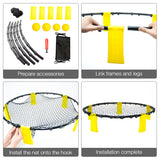 Outdoor Play Equipment: Portable Outdoor Spikeball Roundnet Game Set Team Beach Ball Game Bouncer Toy with Carrying Bag Net and 3 Balls Played Indoor Outdoor Lawn Beach Tailgating