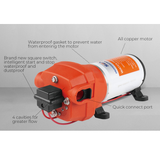Boating Accessories: SEAFLO 12V Water Pump Pressure Diaphragm Self Priming Pump 4.5Gallons Per Min 17LPM 40PSI Water Booster for Caravan Motorhome Camper Trailer Boat Yacht
