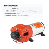 Boating Accessories: SEAFLO 12V Water Pump Pressure Diaphragm Self Priming Pump 4.5Gallons Per Min 17LPM 40PSI Water Booster for Caravan Motorhome Camper Trailer Boat Yacht