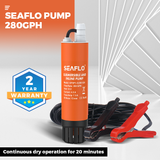 Fuel & Exhaust: SEAFLO Submersible Inline Pump 12V 280GPH Transfer Pump Water Resistant High Pressure Washing Water Diesel Pump For RV Marine Boat Caravan