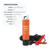 Fuel & Exhaust: SEAFLO Submersible Inline Pump 12V 280GPH Transfer Pump Water Resistant High Pressure Washing Water Diesel Pump For RV Marine Boat Caravan