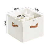 Clothing & Wardrobe Storage: 2 Pack Shoe Organizer Zipper Clear Lid Fabric Shoe Storage Box Space Saving Beige Shoe Holder for Closet and Adjustable Dividers Fits up to 16 Pairs