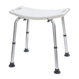 Mobility & Accessibility: Shower Chair Stable Non-Slip Bath Seat 37-52cm Height Adjustable with Shower Holder and Armrest for Elderly Medical Disabled Safety Bathroom Max Load 100kg