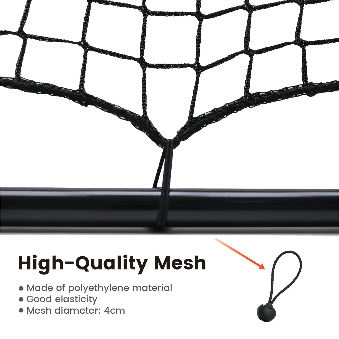 1m Football Rebounder Net Soccer Training Kickback Target Bounce Wall Detachable Metal Frame and PE Net For Passing Shooting Practice Sports Skills Trainer