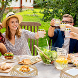 Dining Set: 175pcs Food-Grade Wedding Event Banquet Disposable Tableware Dinnerware Gold-Edged Plastic Cutlery Pack of 25 Dining Sets Square Plates Cutlery Napkins
