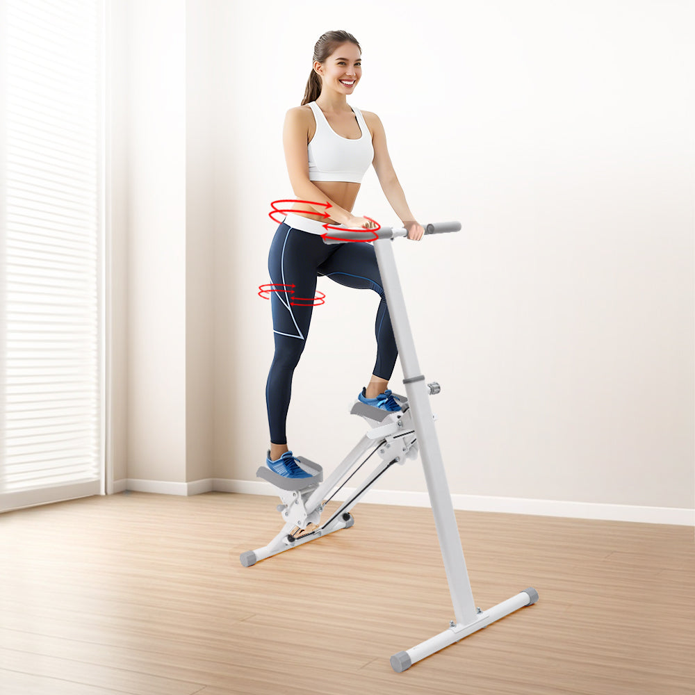 Foldable Stair Stepper for Home Gym Exercise Height Adjustable Vertical Climber Machine 150kg Loading Capacity with Digital Display for Full-Body Workout