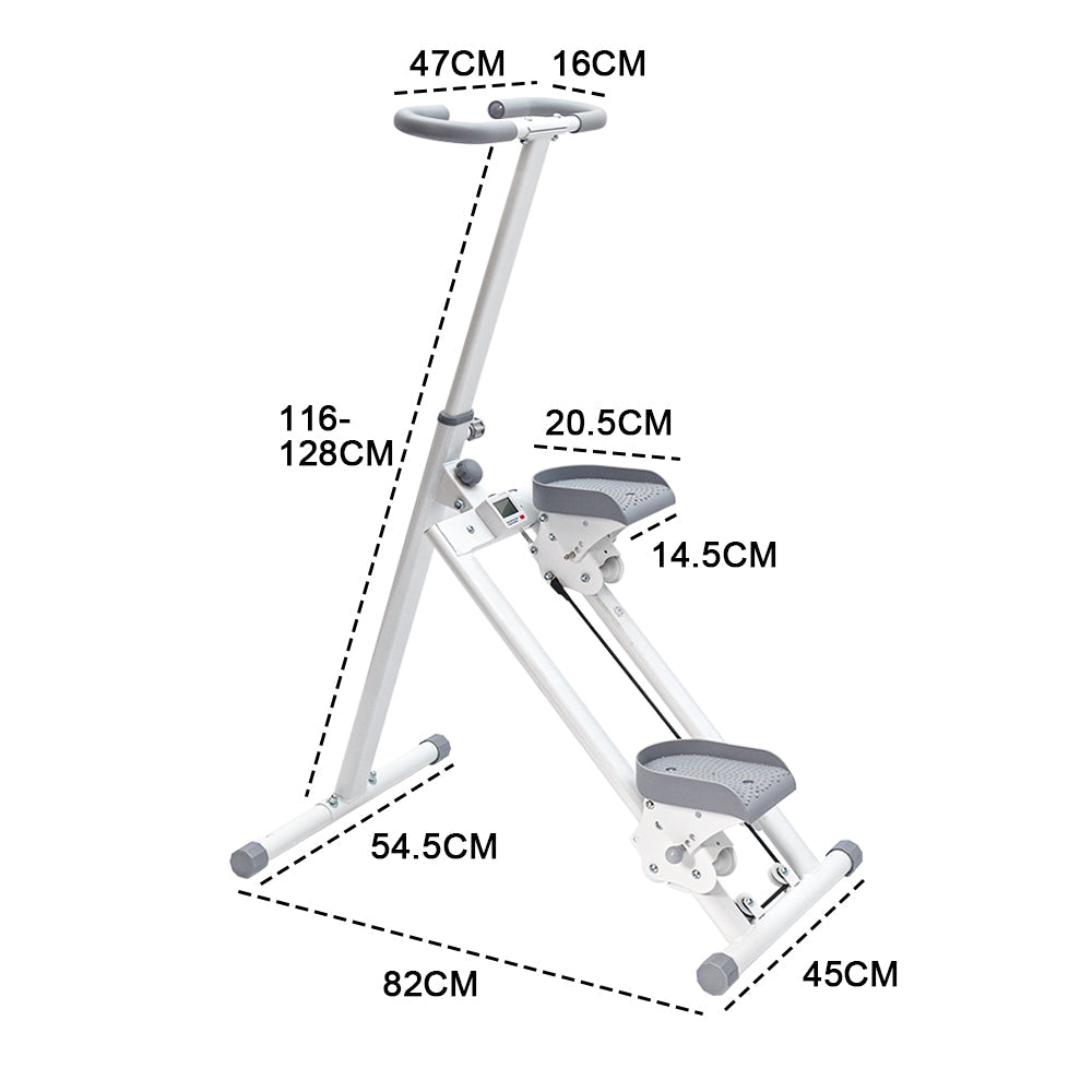 Foldable Stair Stepper for Home Gym Exercise Height Adjustable Vertical Climber Machine 150kg Loading Capacity with Digital Display for Full-Body Workout