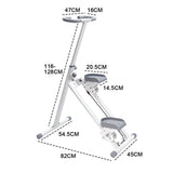 Foldable Stair Stepper for Home Gym Exercise Height Adjustable Vertical Climber Machine 150kg Loading Capacity with Digital Display for Full-Body Workout