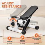Gym & Training Step: Mini Stepper Home Office Stair Stepper Machine with Resistance Bands and LCD Monitor for Full Body Workout Cardio Exercises Calves Trainer Calf Stretch
