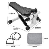 Gym & Training Step: Mini Stepper Home Office Stair Stepper Machine with Resistance Bands and LCD Monitor for Full Body Workout Cardio Exercises Calves Trainer Calf Stretch