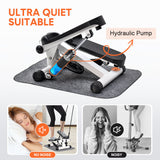 Gym & Training Step: Mini Stepper Home Office Stair Stepper Machine with Resistance Bands and LCD Monitor for Full Body Workout Cardio Exercises Calves Trainer Calf Stretch