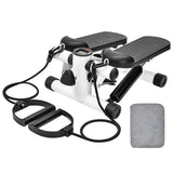 Gym & Training Step: Mini Stepper Home Office Stair Stepper Machine with Resistance Bands and LCD Monitor for Full Body Workout Cardio Exercises Calves Trainer Calf Stretch