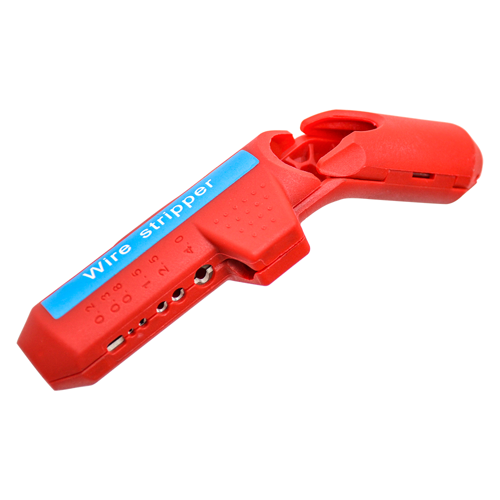 Cutters: Wire Stripper Ergonomic Curved Handle Cable Stripping Splitting Cut Tool Wide Stripping Ranges Hand Tool with 6 Size Planer Holes for Electrical