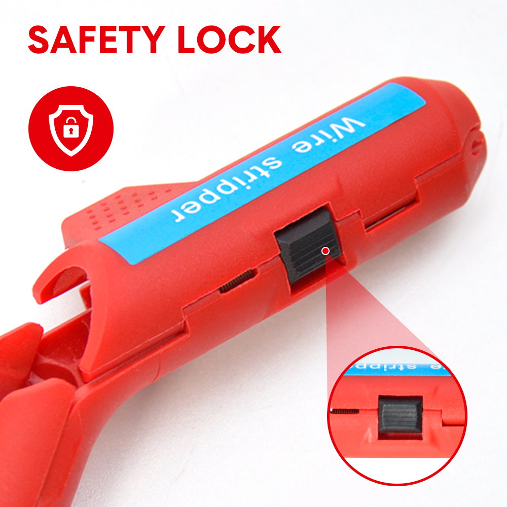 Cutters: Wire Stripper Ergonomic Curved Handle Cable Stripping Splitting Cut Tool Wide Stripping Ranges Hand Tool with 6 Size Planer Holes for Electrical