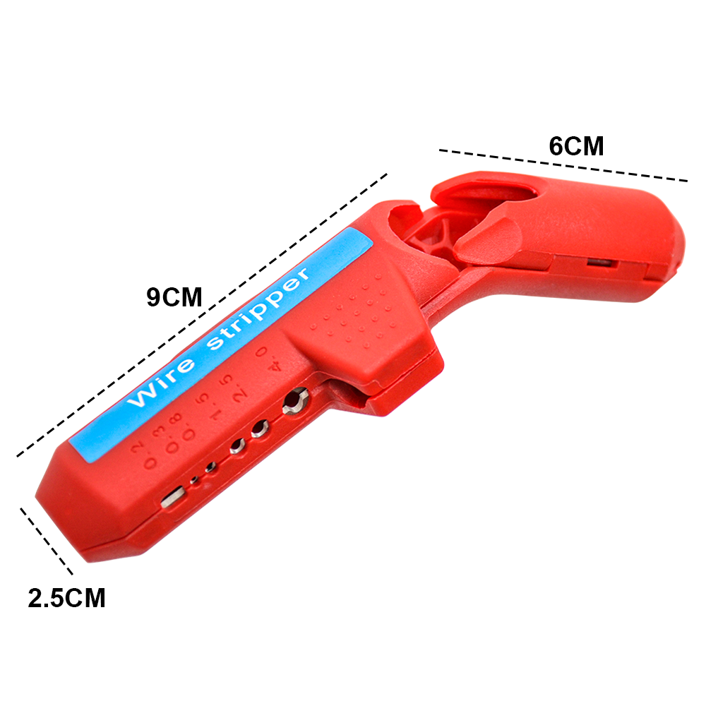 Cutters: Wire Stripper Ergonomic Curved Handle Cable Stripping Splitting Cut Tool Wide Stripping Ranges Hand Tool with 6 Size Planer Holes for Electrical