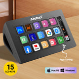 Video Games: Studio Controller Keyboard Stream Controller Customizable Deck with 15 Shortcut Keys for Multi Applications Triggered in PC for Streaming Studio Work Game