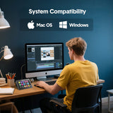 Video Games: Studio Controller Keyboard Stream Controller Customizable Deck with 15 Shortcut Keys for Multi Applications Triggered in PC for Streaming Studio Work Game
