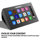 Video Games: Studio Controller Keyboard Stream Controller Customizable Deck with 15 Shortcut Keys for Multi Applications Triggered in PC for Streaming Studio Work Game