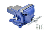 Heavy Duty 4" Bench Vice Table Top Clamp Vise with Anvil Swivel Base For Woodworking Fit for Home and Workshop Application