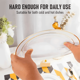 Dining Set: 175pcs Food-Grade Wedding Event Banquet Disposable Tableware Dinnerware Gold-Edged Plastic Cutlery Pack of 25 Dining Sets Plates Cutlery Napkins