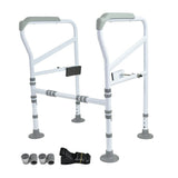 Mobility & Accessibility: Toilet Frame Support Standing Disability Assist Aid Safety Grab Handle Rail Height and Width Adjustable For Elderly Disabled Max Load 150Kg