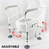 Mobility & Accessibility: Toilet Frame Support Standing Disability Assist Aid Safety Grab Handle Rail Height and Width Adjustable For Elderly Disabled Max Load 150Kg
