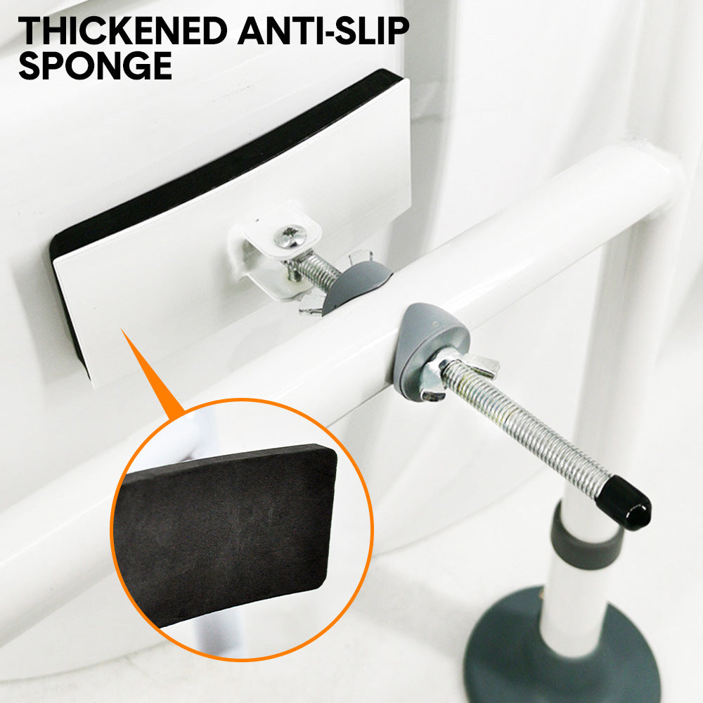 Mobility & Accessibility: Toilet Frame Support Standing Disability Assist Aid Safety Grab Handle Rail Height and Width Adjustable For Elderly Disabled Max Load 150Kg
