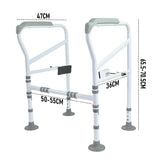 Mobility & Accessibility: Toilet Frame Support Standing Disability Assist Aid Safety Grab Handle Rail Height and Width Adjustable For Elderly Disabled Max Load 150Kg