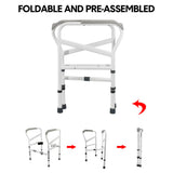 Mobility & Accessibility: Toilet Frame Support Standing Disability Assist Aid Safety Grab Handle Rail Height and Width Adjustable For Elderly Disabled Max Load 150Kg