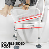 Mobility & Accessibility: Toilet Frame Support Standing Disability Assist Aid Safety Grab Handle Rail Height and Width Adjustable For Elderly Disabled Max Load 150Kg